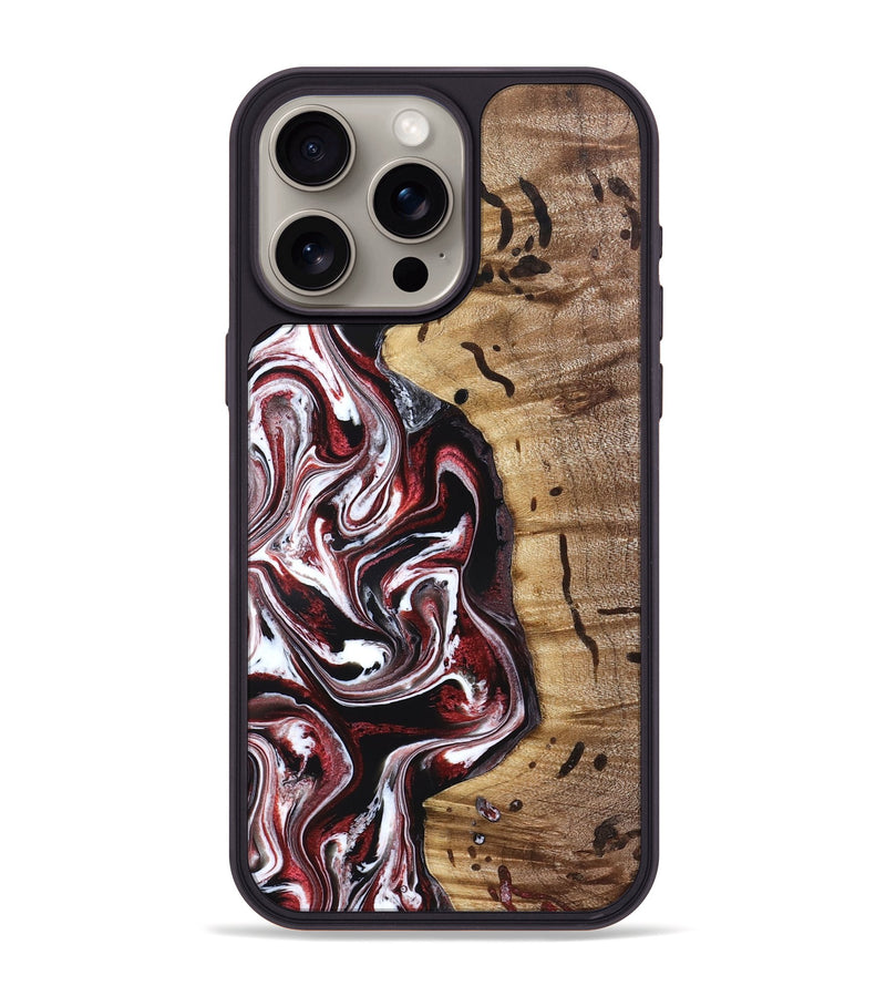 iPhone 15 Pro Max Wood Phone Case - Milena (Red, 832129)