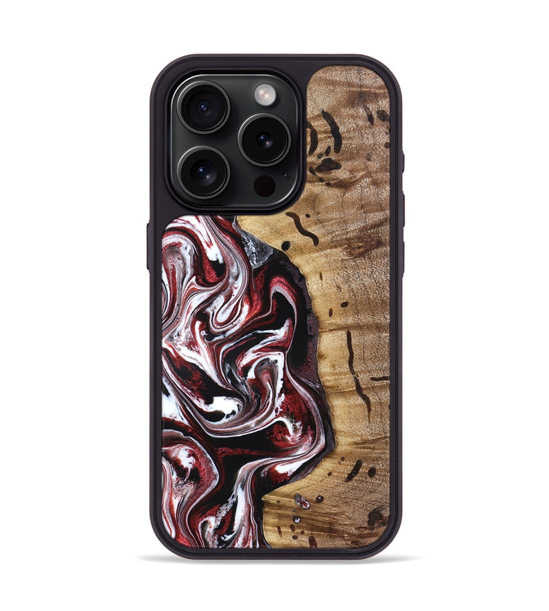 iPhone 15 Pro Wood Phone Case - Milena (Red, 832129)