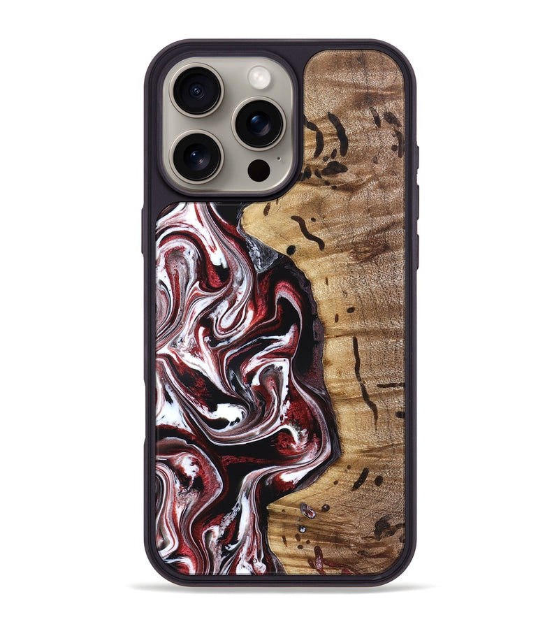 iPhone 16 Pro Max Wood Phone Case - Milena (Red, 832129)