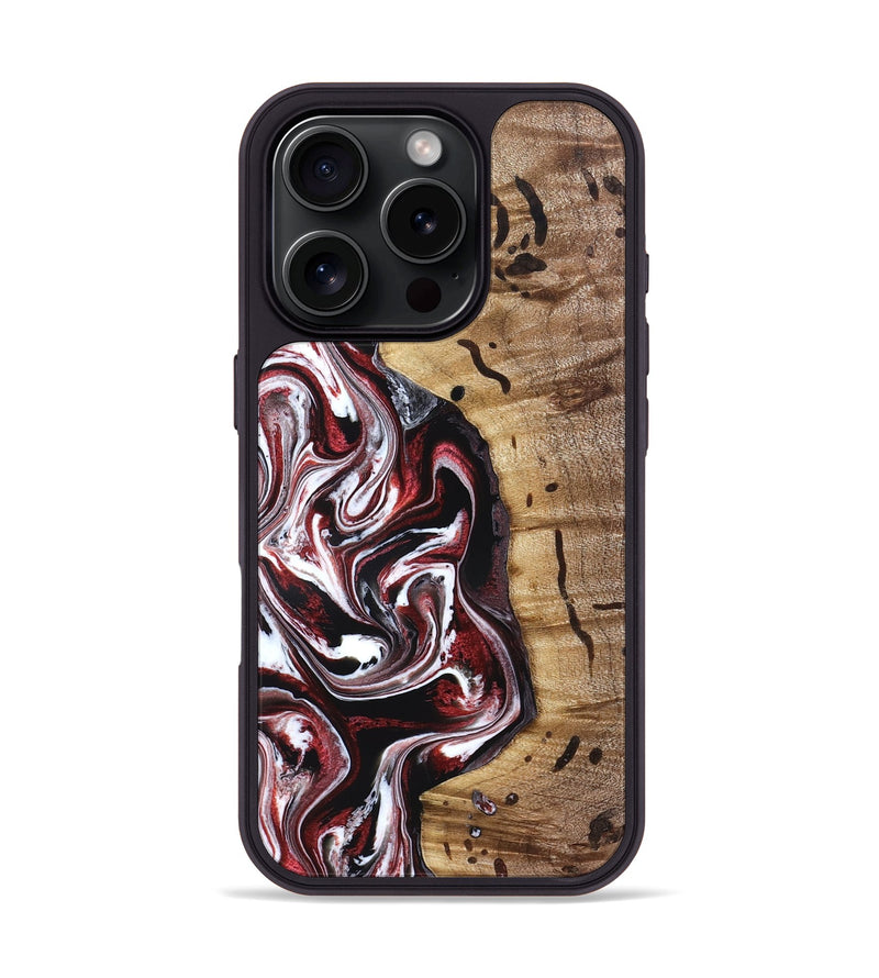 iPhone 16 Pro Wood Phone Case - Milena (Red, 832129)