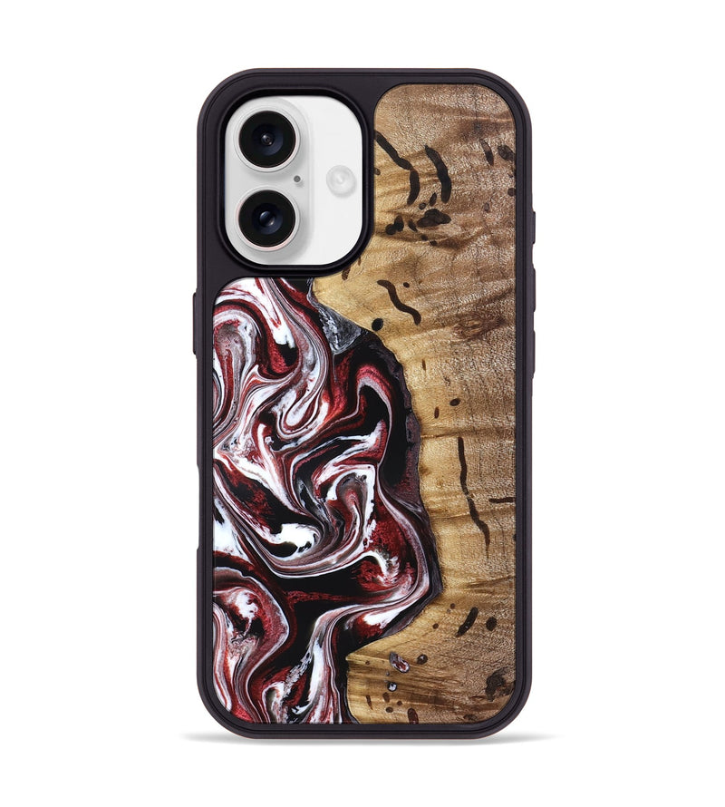 iPhone 17 Wood Phone Case - Milena (Red, 832129)