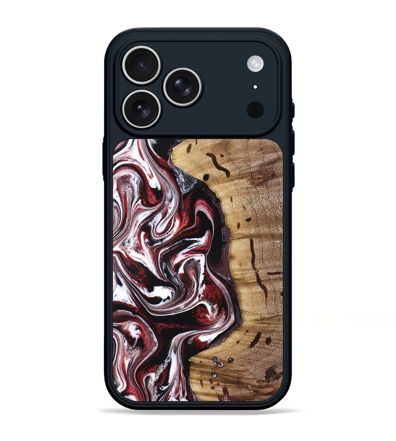 iPhone 17 Pro Max Wood Phone Case - Milena (Red, 832129)