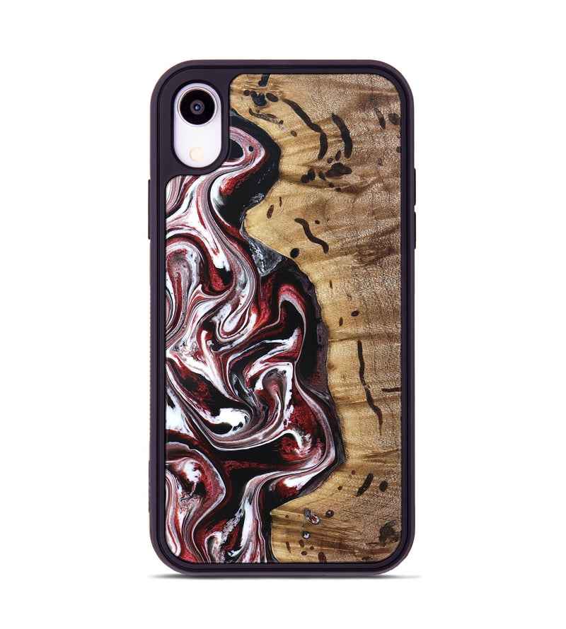 iPhone Xr Wood Phone Case - Milena (Red, 832129)