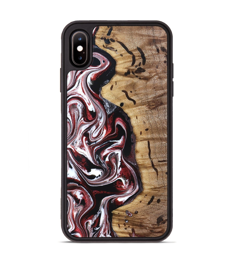 iPhone Xs Max Wood Phone Case - Milena (Red, 832129)