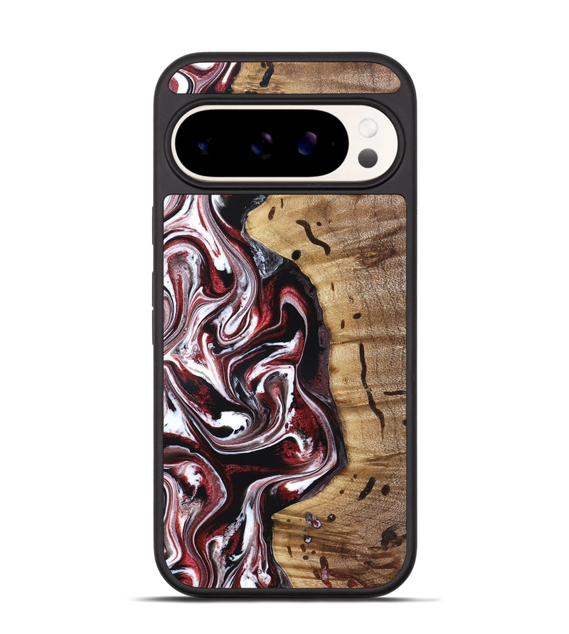Pixel 9 Wood Phone Case - Milena (Red, 832129)