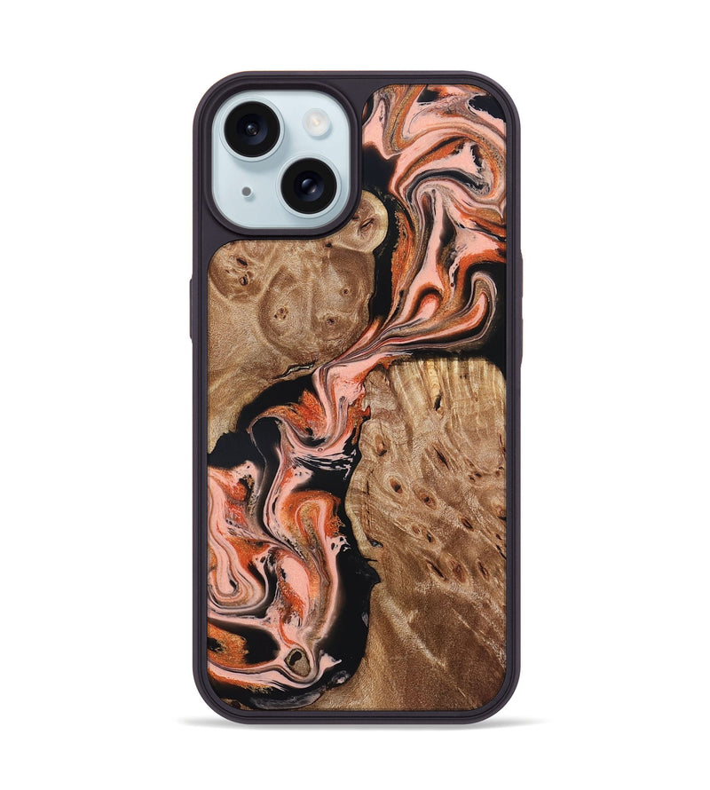 iPhone 15 Wood Phone Case - Skye (Red, 832130)