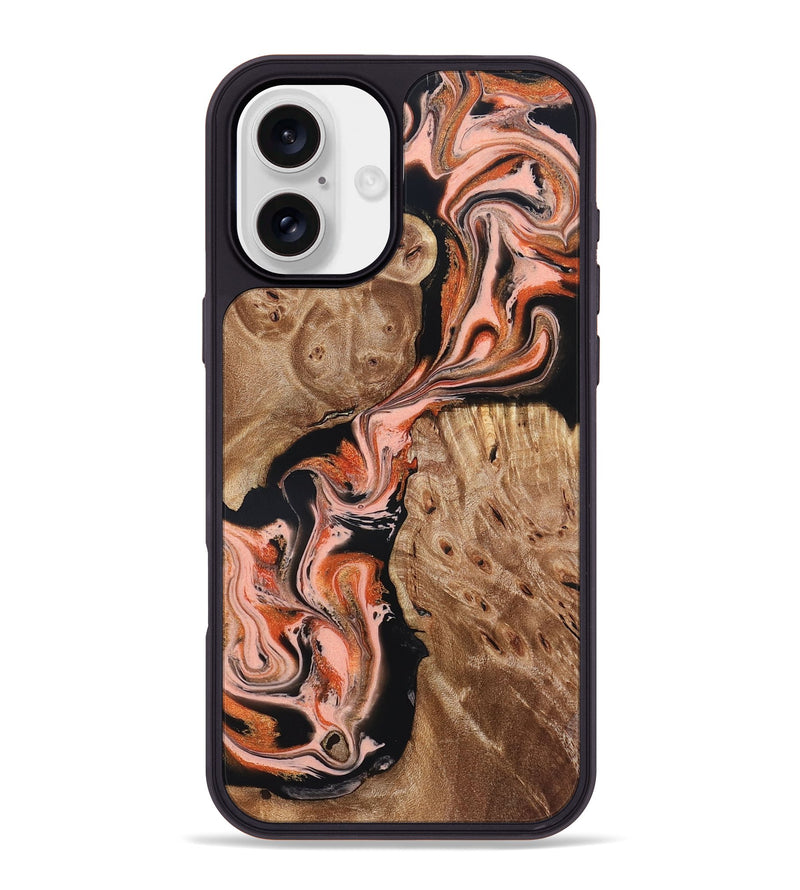 iPhone 16 Plus Wood Phone Case - Skye (Red, 832130)