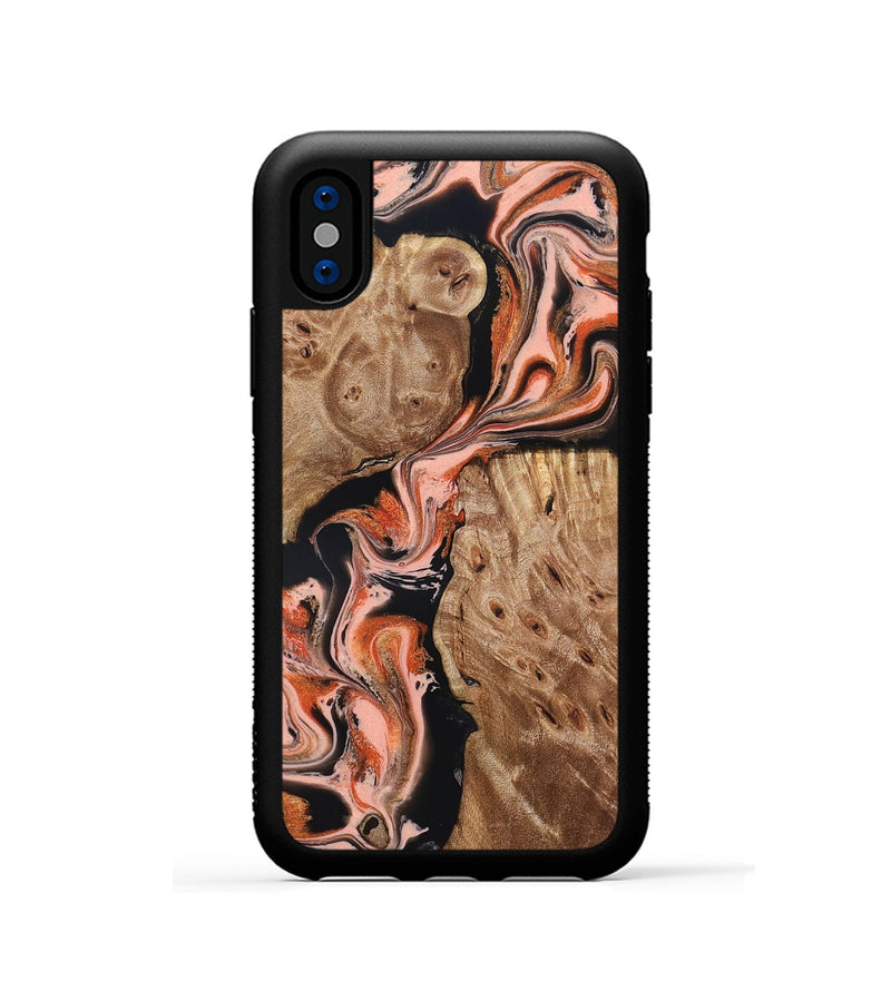 iPhone Xs Wood Phone Case - Skye (Red, 832130)