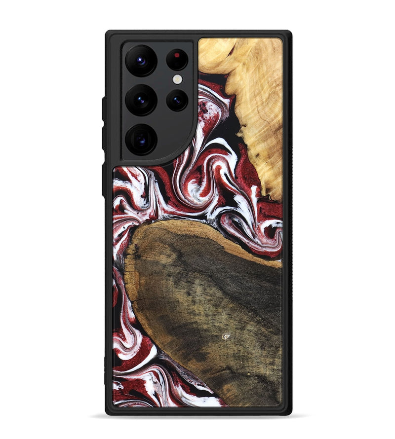 Galaxy S22 Ultra Wood Phone Case - Seamus (Red, 832131)