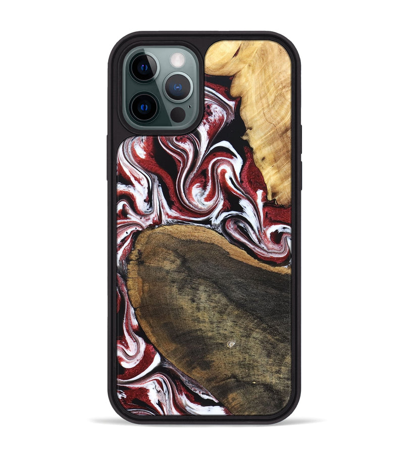 iPhone 12 Pro Max Wood Phone Case - Seamus (Red, 832131)