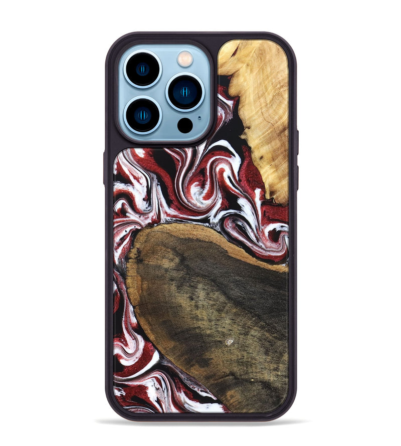 iPhone 14 Pro Max Wood Phone Case - Seamus (Red, 832131)