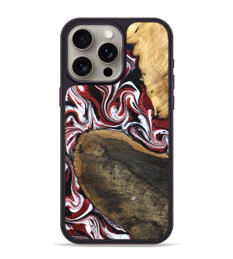 iPhone 15 Pro Max Wood Phone Case - Seamus (Red, 832131)