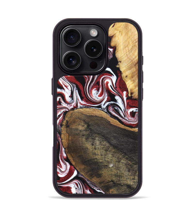 iPhone 16 Pro Wood Phone Case - Seamus (Red, 832131)