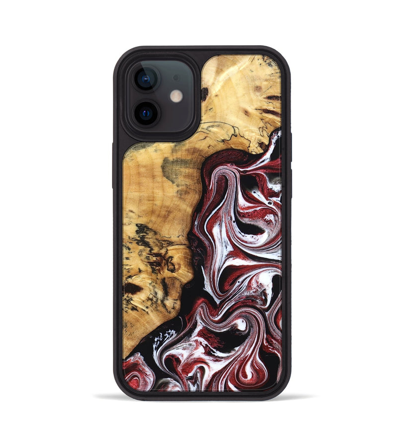 iPhone 12 Wood Phone Case - Miller (Red, 832132)