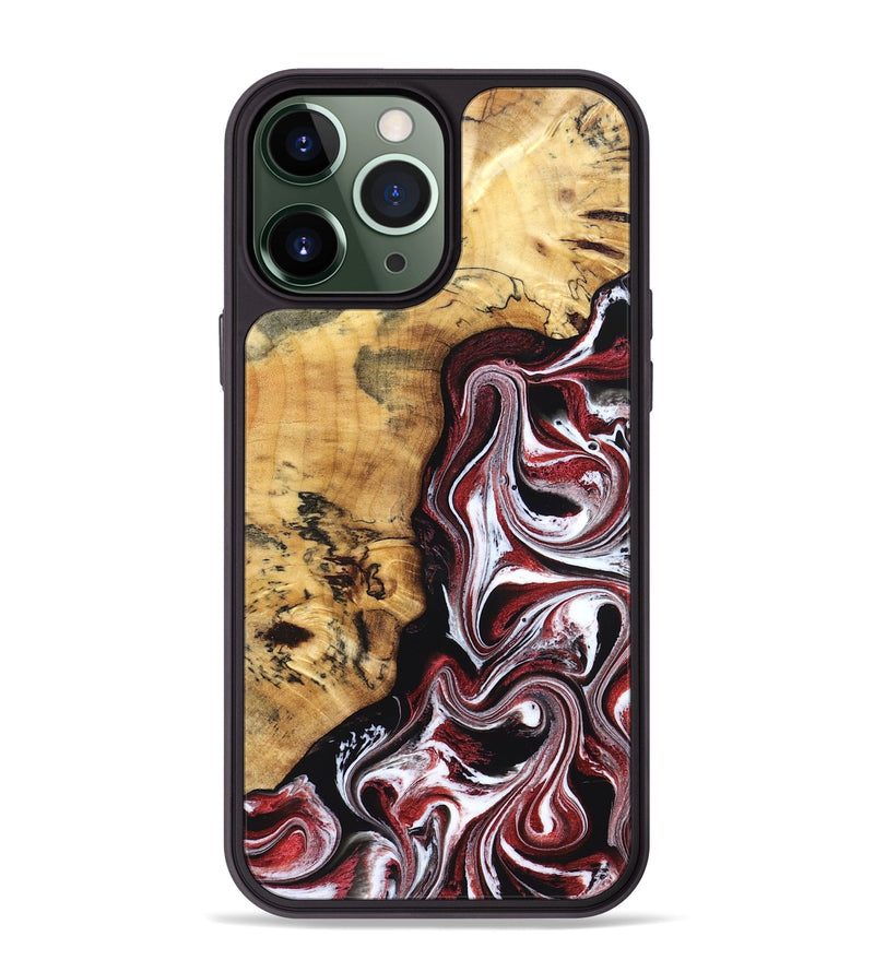iPhone 13 Pro Max Wood Phone Case - Miller (Red, 832132)