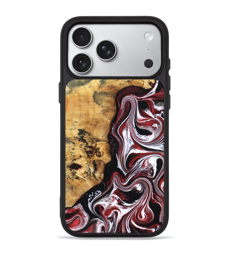 iPhone 18 Pro Max Wood Phone Case - Miller (Red, 832132)
