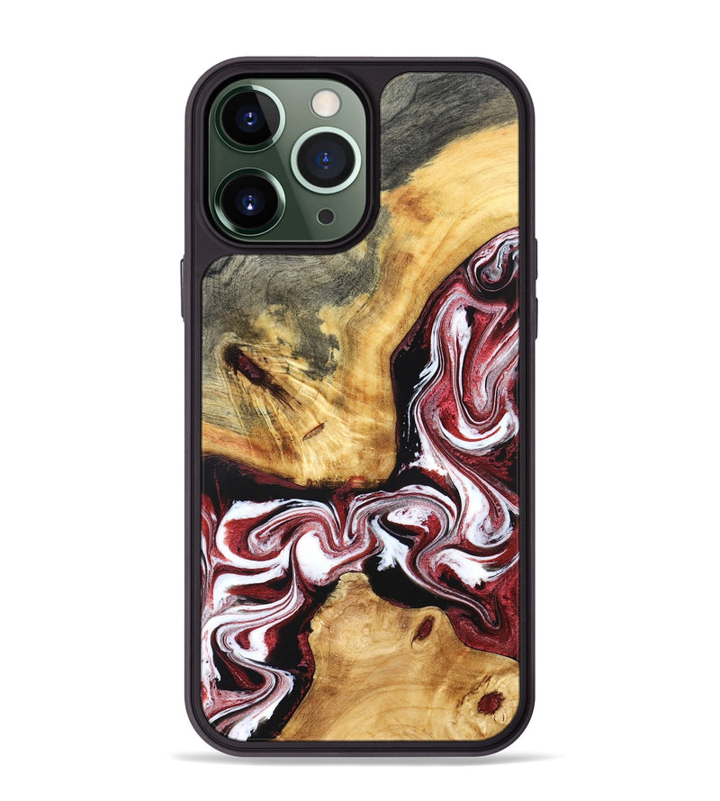 iPhone 13 Pro Max Wood Phone Case - Alethea (Red, 832133)