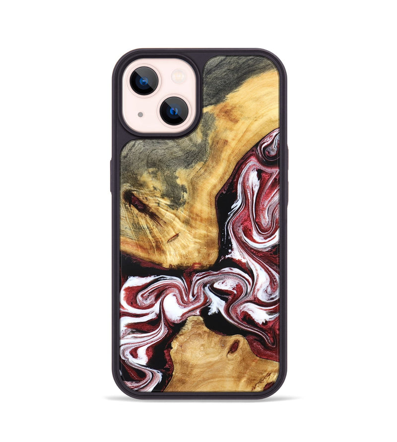 iPhone 14 Wood Phone Case - Alethea (Red, 832133)