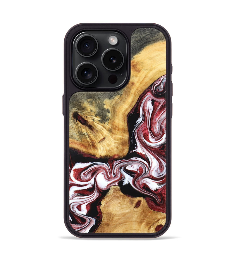 iPhone 15 Pro Wood Phone Case - Alethea (Red, 832133)
