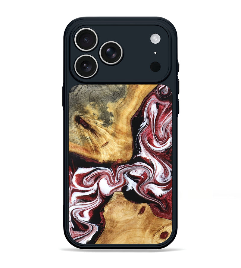iPhone 17 Pro Max Wood Phone Case - Alethea (Red, 832133)