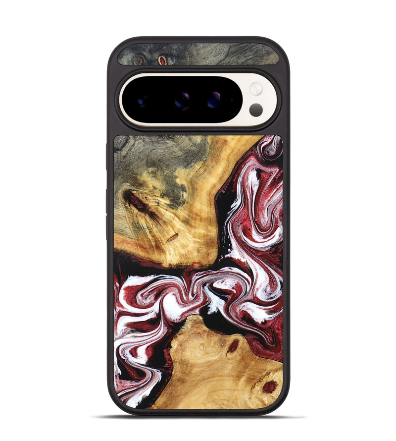 Pixel 9 Pro Wood Phone Case - Alethea (Red, 832133)