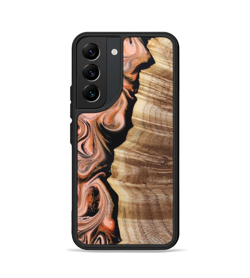 Galaxy S22 Wood Phone Case - Deshawn (Red, 832134)