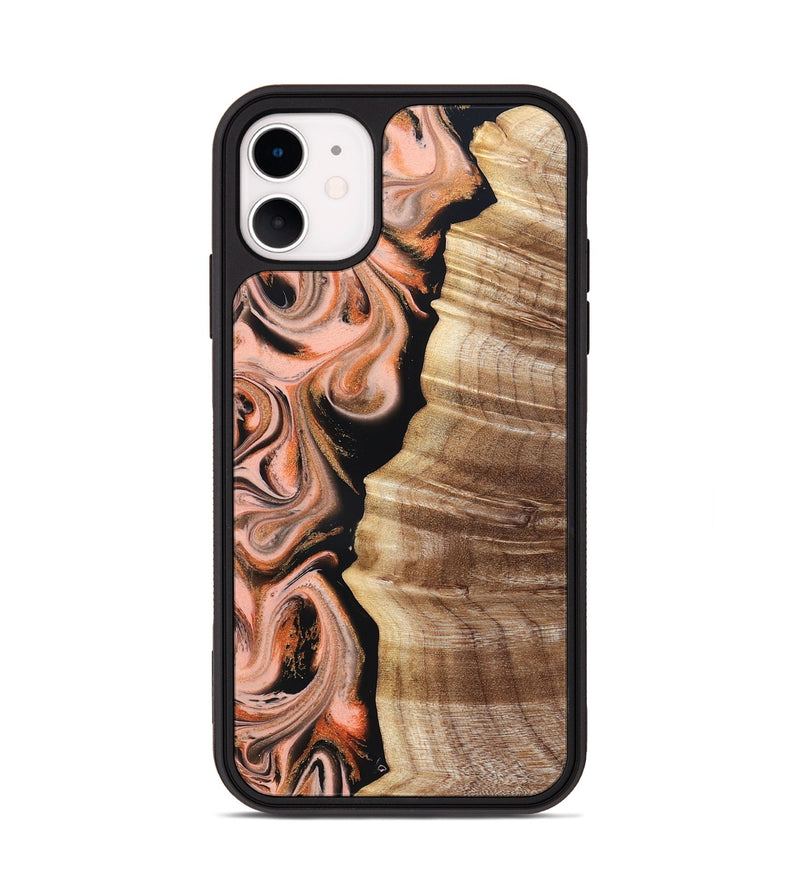 iPhone 11 Wood Phone Case - Deshawn (Red, 832134)