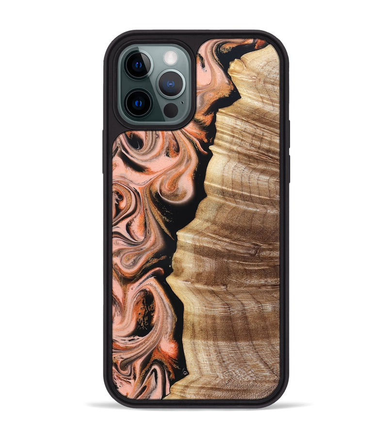 iPhone 12 Pro Max Wood Phone Case - Deshawn (Red, 832134)