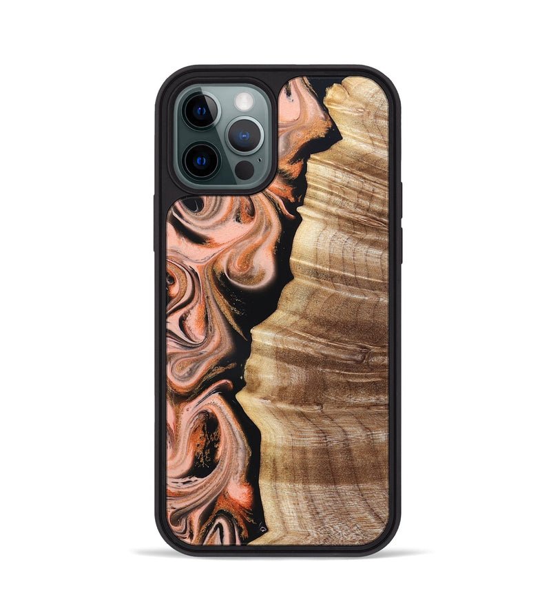 iPhone 12 Pro Wood Phone Case - Deshawn (Red, 832134)
