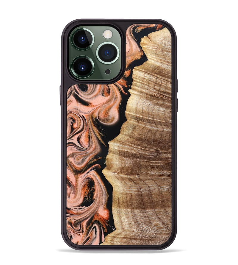 iPhone 13 Pro Max Wood Phone Case - Deshawn (Red, 832134)