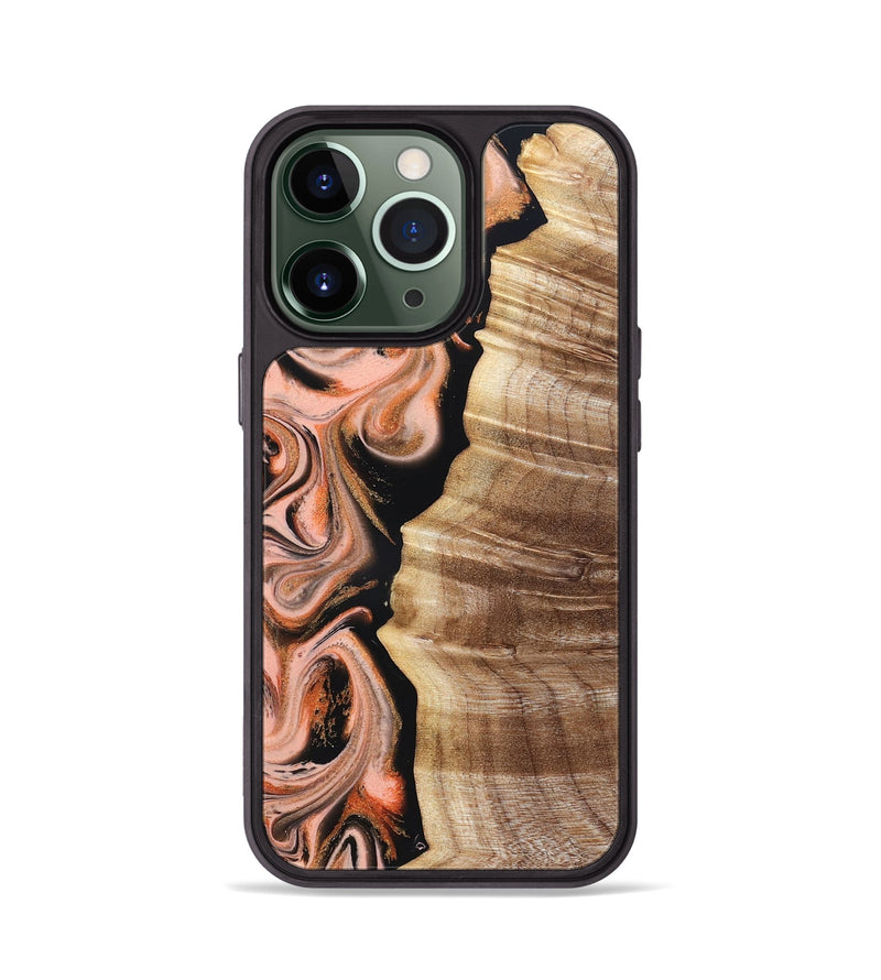 iPhone 13 Pro Wood Phone Case - Deshawn (Red, 832134)