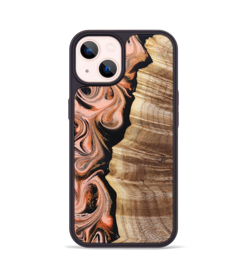iPhone 14 Wood Phone Case - Deshawn (Red, 832134)