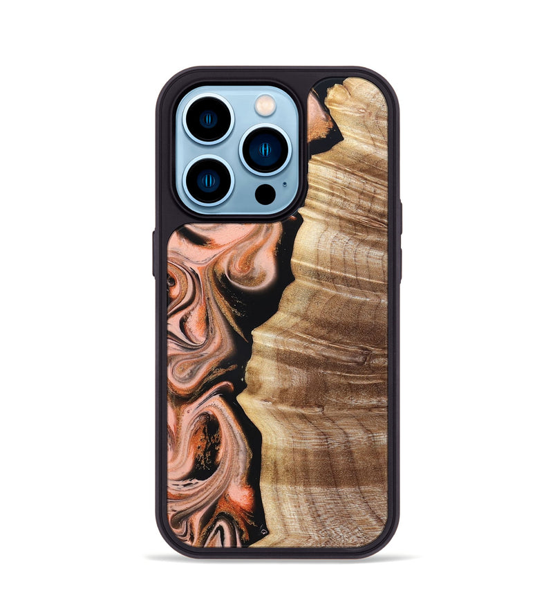 iPhone 14 Pro Wood Phone Case - Deshawn (Red, 832134)