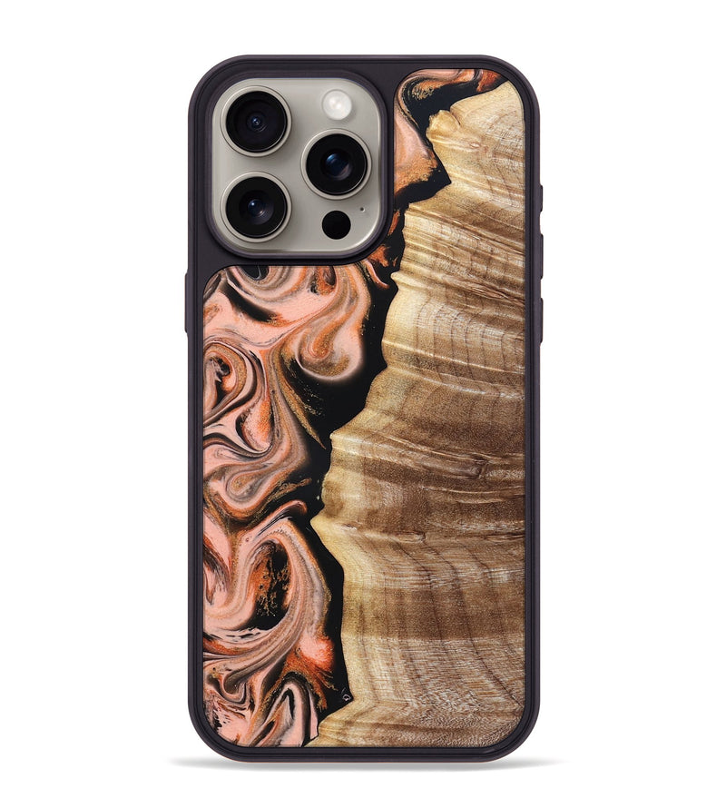 iPhone 15 Pro Max Wood Phone Case - Deshawn (Red, 832134)