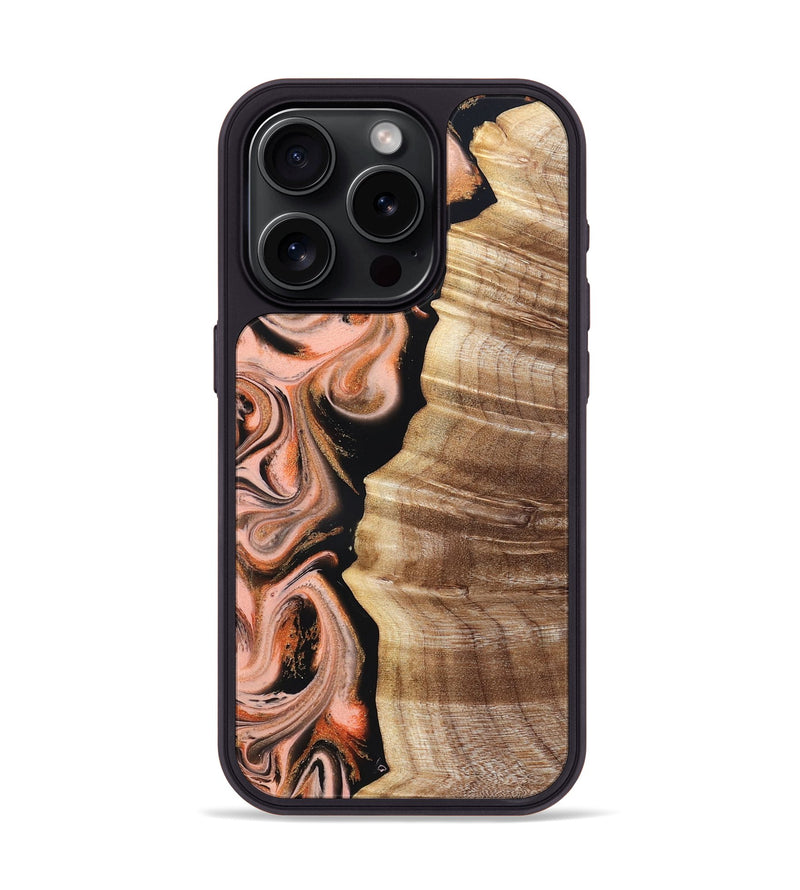 iPhone 15 Pro Wood Phone Case - Deshawn (Red, 832134)