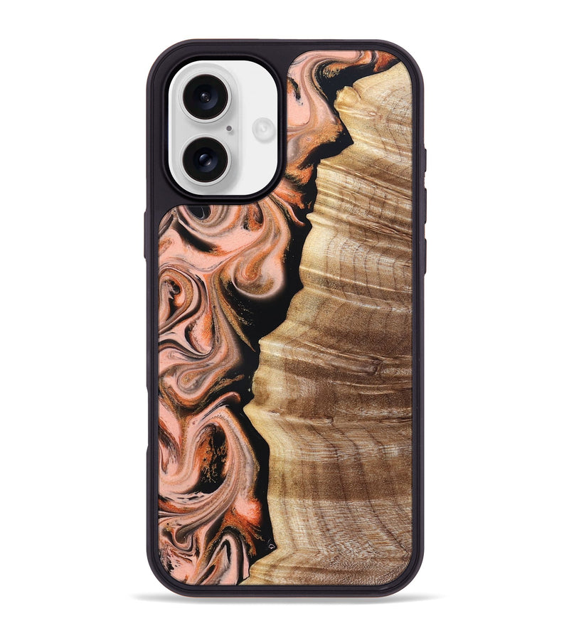 iPhone 16 Plus Wood Phone Case - Deshawn (Red, 832134)