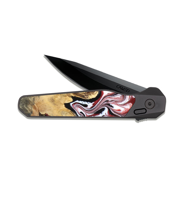 EDC Dark Slate Wood Pocket Knife - Zoie (Red, 832135)
