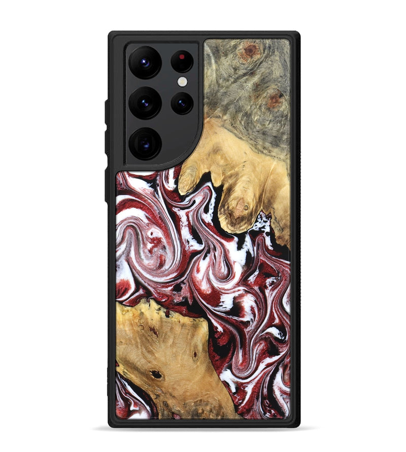Galaxy S22 Ultra Wood Phone Case - Zoie (Red, 832135)