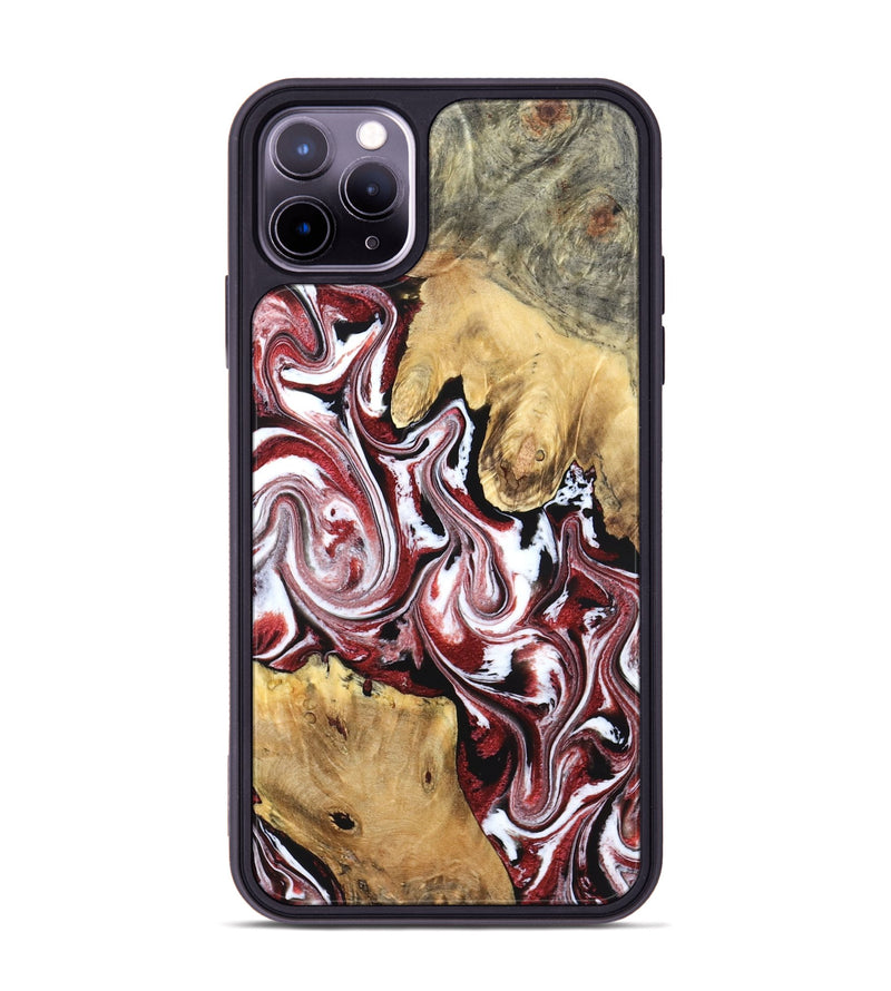 iPhone 11 Pro Max Wood Phone Case - Zoie (Red, 832135)