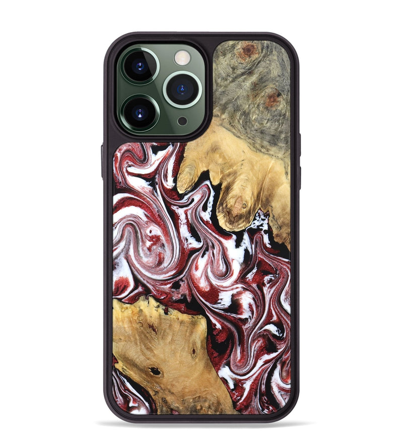 iPhone 13 Pro Max Wood Phone Case - Zoie (Red, 832135)