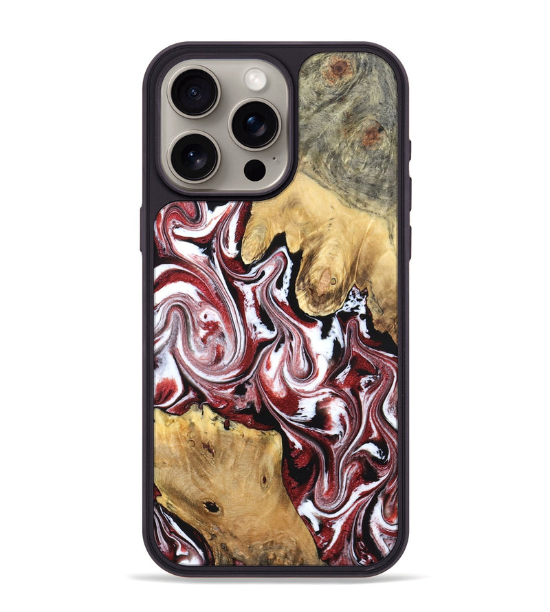 iPhone 15 Pro Max Wood Phone Case - Zoie (Red, 832135)