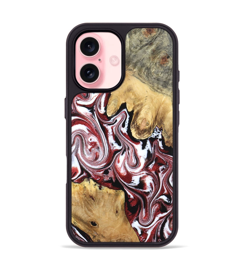 iPhone 16 Wood Phone Case - Zoie (Red, 832135)