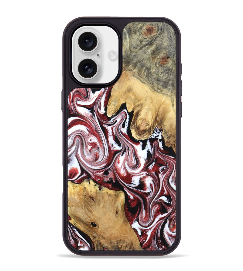 iPhone 16 Plus Wood Phone Case - Zoie (Red, 832135)