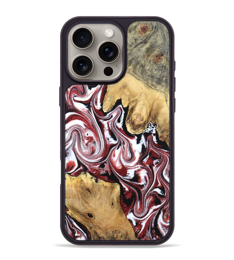 iPhone 16 Pro Max Wood Phone Case - Zoie (Red, 832135)