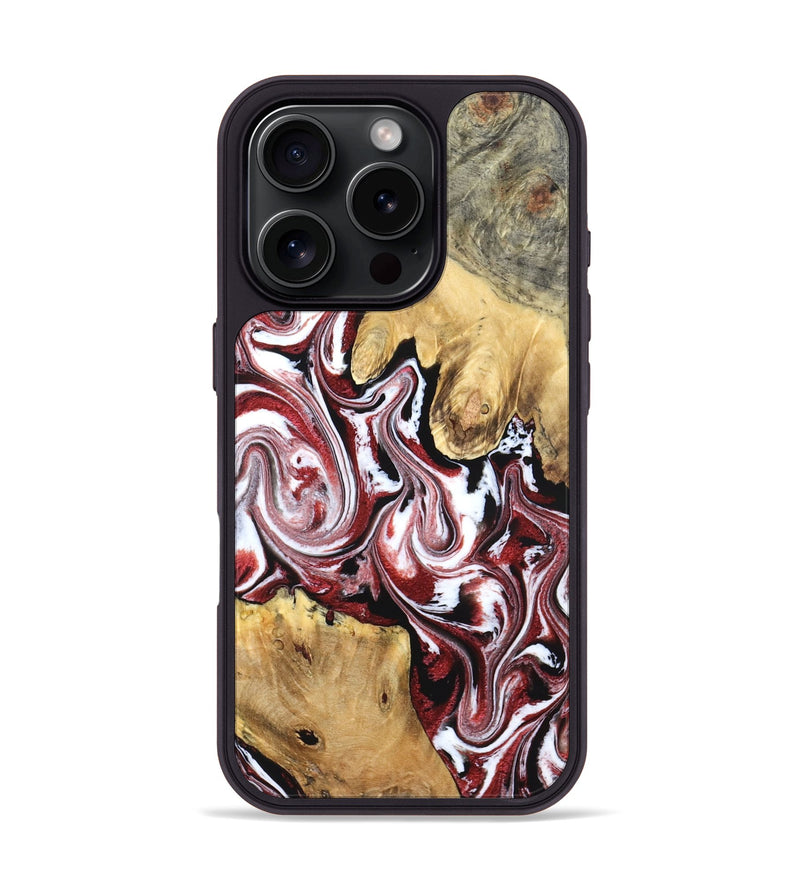 iPhone 16 Pro Wood Phone Case - Zoie (Red, 832135)