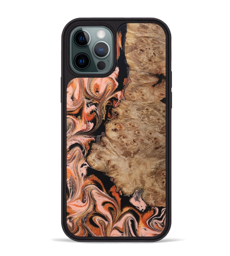 iPhone 12 Pro Max Wood Phone Case - Ayla (Red, 832136)