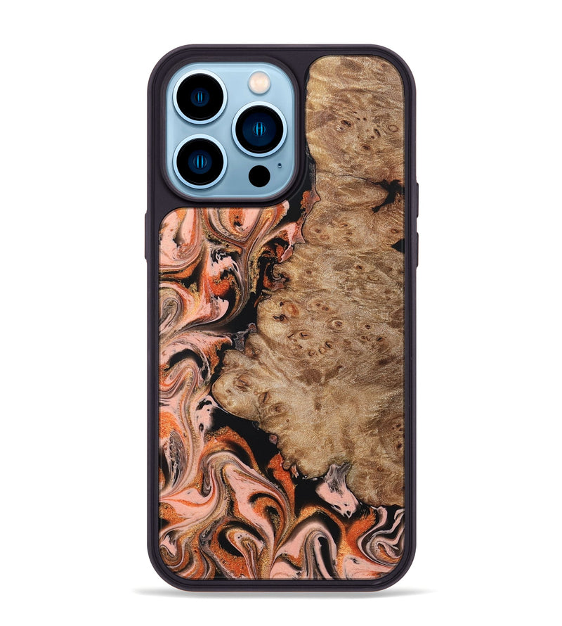 iPhone 14 Pro Max Wood Phone Case - Ayla (Red, 832136)