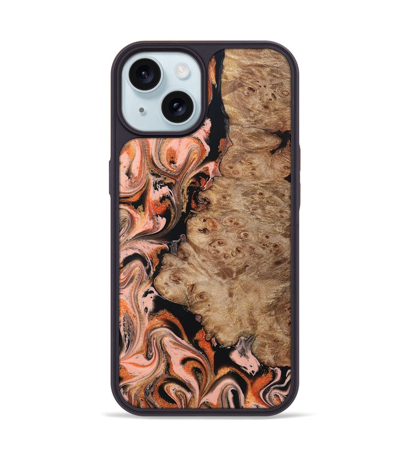 iPhone 15 Wood Phone Case - Ayla (Red, 832136)