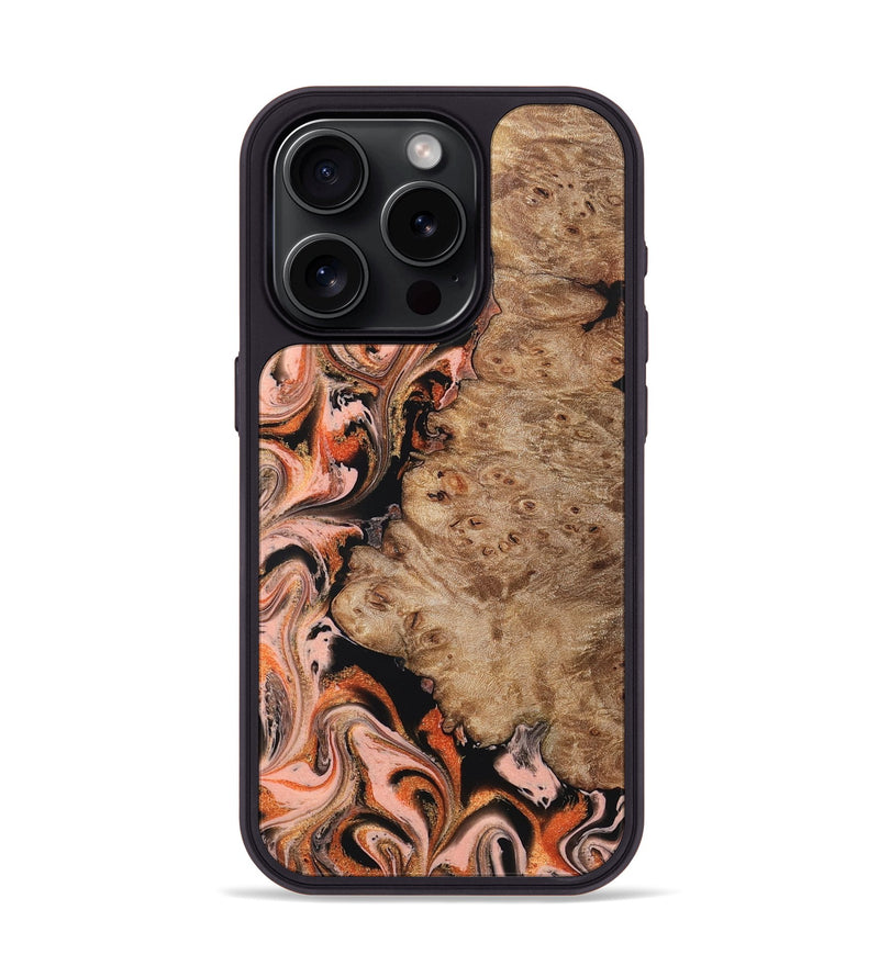 iPhone 15 Pro Wood Phone Case - Ayla (Red, 832136)