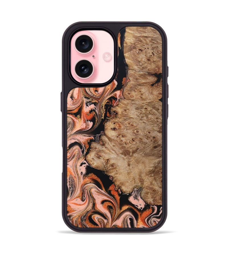 iPhone 16 Wood Phone Case - Ayla (Red, 832136)